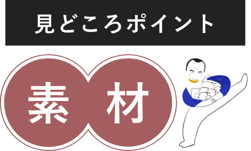 見どころポイント　素材